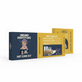 Hat care kit packaging with branding and product images on a white background